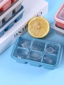 1入組6格隨機色冰塊模具帶蓋 - 彩色 - 查看 7