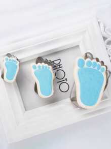 Khuôn bánh quy hình chân 1pc - Bạc - Xem 1