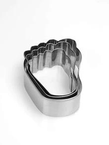 Khuôn bánh quy hình chân 1pc - Bạc - Xem 2