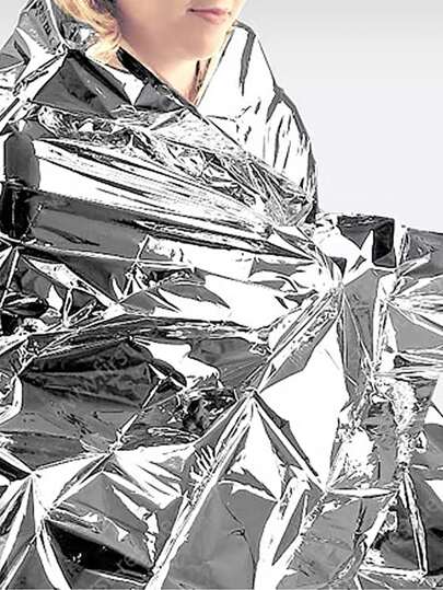 1入組PET應急毯銀色防水保持體溫自然災害急救毯