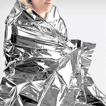 1入組PET應急毯銀色防水保持體溫自然災害急救毯