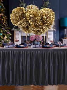 6 cái 10 inch mô giấy hoa - Vàng - Xem 1