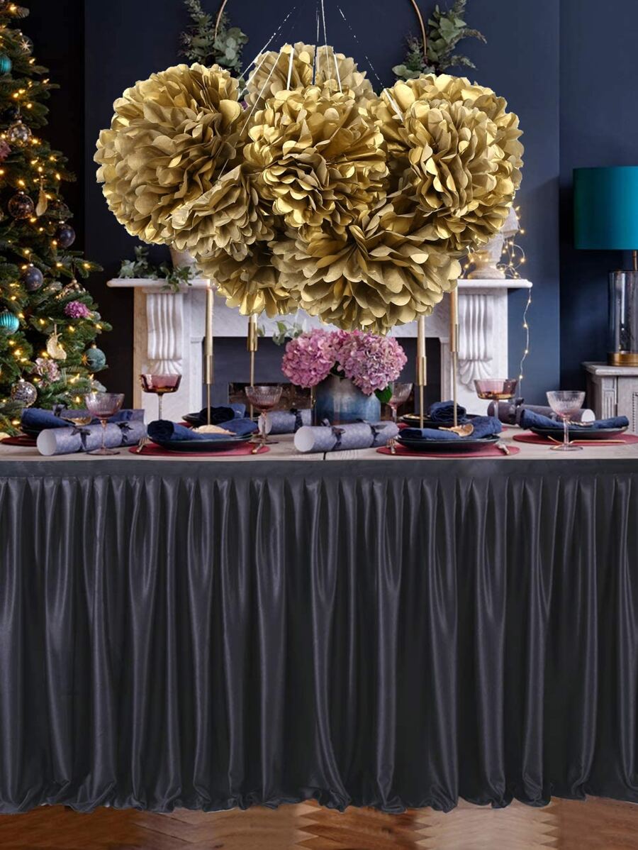 6 cái 10 inch mô giấy hoa - Vàng - Xem 1