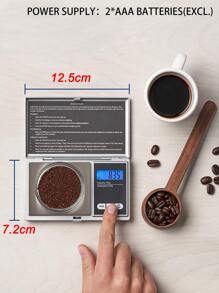 Mini báscula electrónica para alimentos de 1 pieza, báscula de bolsillo portátil de plástico, para el hogar al aire libre, batería no incluida