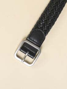 Thắt lưng dệt khóa vuông - màu đen - Xem 4