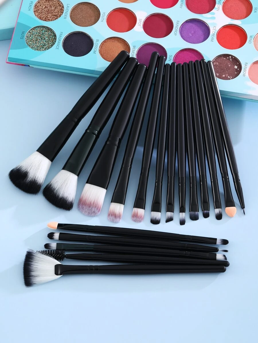 18pcs Makeup Brush Set,Brush Set,Makeup Brush Kit,Make Up Brush Set,Make Up Set Complete,Makeup Brush Set,Complete Makeup Kit,Brush Kit,Brushes Makeup Set,Makeup Gift Set - Black - View 1