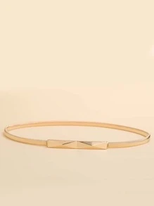 Cinturón delgado geométrico decorativo de fiesta de Halloween - Dorado - Ver 2