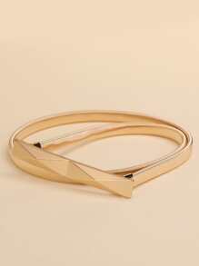 Cinturón delgado geométrico decorativo de fiesta de Halloween - Dorado - Ver 5