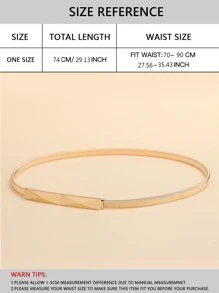 Cinturón delgado geométrico decorativo de fiesta de Halloween - Dorado - Ver 6