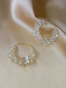 Hoa tai vòng trang trí pha lê - Trong sáng - Xem 2