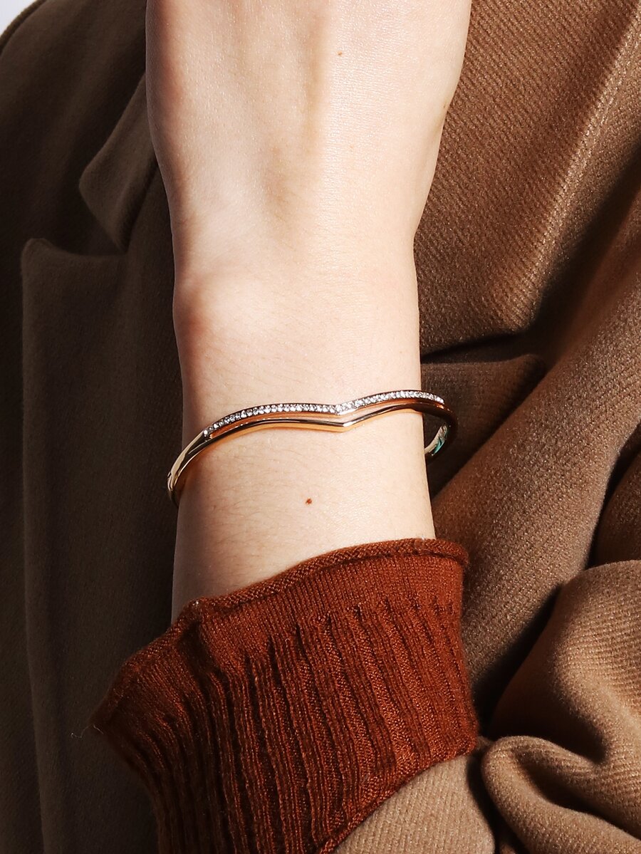 Vòng đeo tay trang trí bằng Rhinestone - Vàng - Xem 1