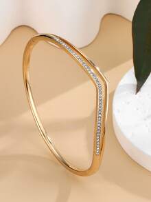 Vòng đeo tay trang trí bằng Rhinestone - Vàng - Xem 2