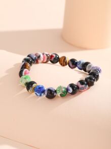 石頭串珠手環 - 彩色 - 查看 3