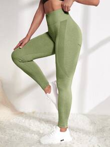 SHEIN Yoga Basic 無縫柔軟運動打底褲