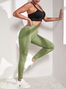 SHEIN Yoga Basic 無縫柔軟運動打底褲