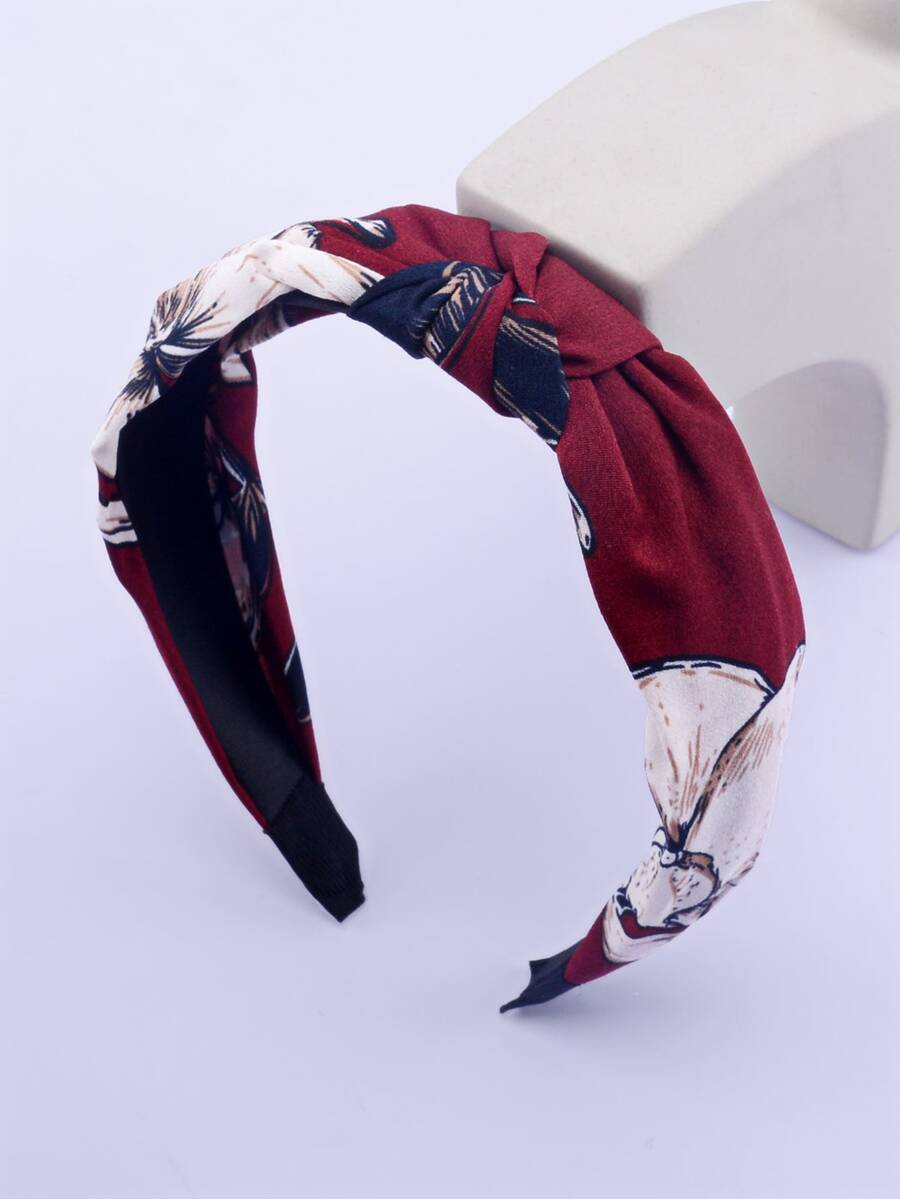 樹葉印花寬髮箍 - 彩色 - 查看 1