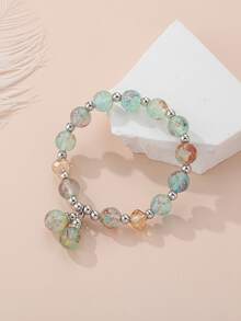 玻璃串珠手鏈 - 彩色 - 查看 2