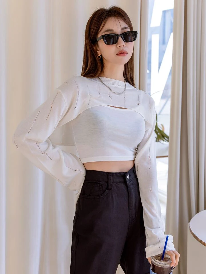 High low crop sweater store