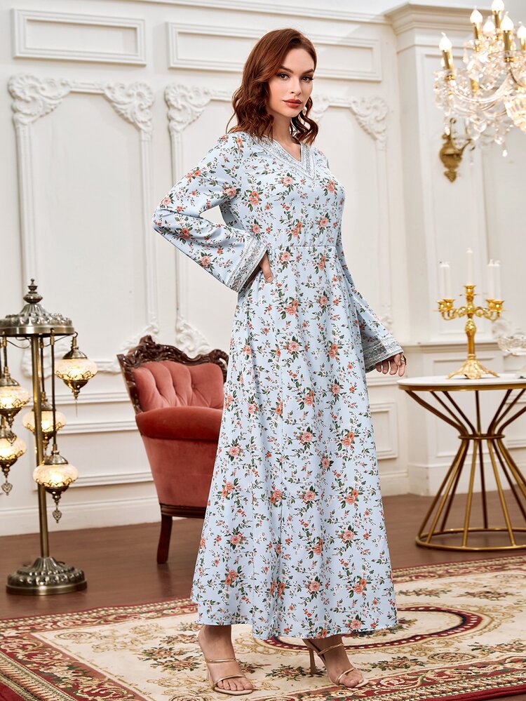 SHEIN Allover Floral Print Dress - Multicolor - View 3
