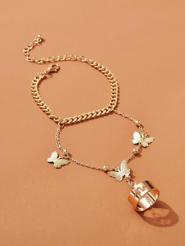 Butterfly Decor Mittens Bracelet SHEIN UK