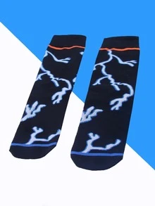 Men Graphic Print Crew Socks - Nhiều màu - Xem 1