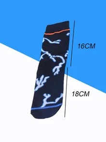 Men Graphic Print Crew Socks - Nhiều màu - Xem 3