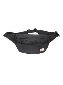 男士極簡風格腰包 - 黑色 - 查看 2