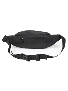 男士極簡風格腰包 - 黑色 - 查看 5