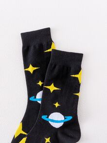 Tất nam phi hành đoàn in hình ngôi sao và hành tinh bốn cánh - Nhiều màu - Xem 3