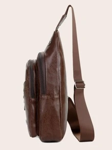 时尚复古腰包，带耳机插孔和可调节拉链肩带的腰包，户外腰包，休闲斜挎包，多口袋胸包，跑步感恩节钱包，节日包，节日必需品包贴纸包，冬季棕色包，返校情人节礼物，情人节礼物，复古运动生活礼品包，腰包，春季复古包，学校用品，侧包，学生腰带，钱包必需品，商务小包，复古包，男士背包 - 咖啡棕 - 查看 3