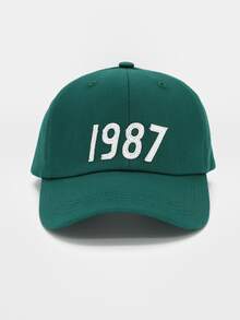 Nam Number Patch Decor Mũ bóng chày - màu xanh lá - Xem 2