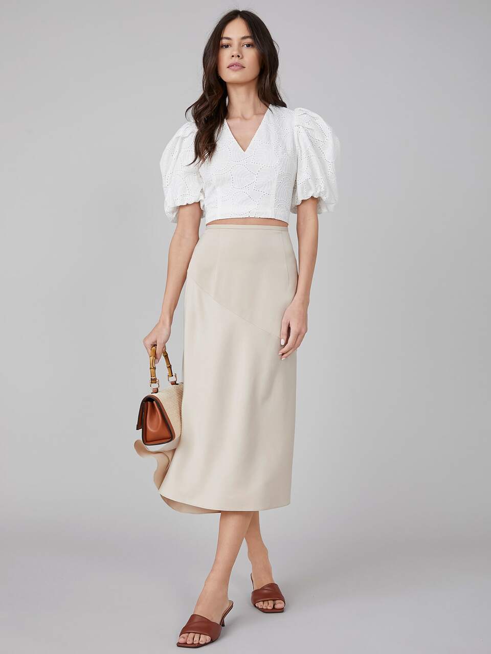 MOTF HIGH WAIST BIAS CUT SKIRT