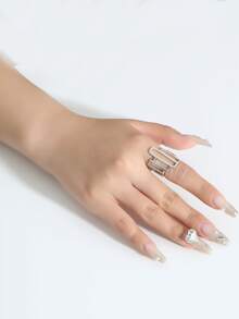 Hollow Out Ring - Silver - View 1