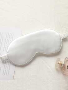 1pc Solid Color Eye Cover With 1pc Storage Bag - White - View 2