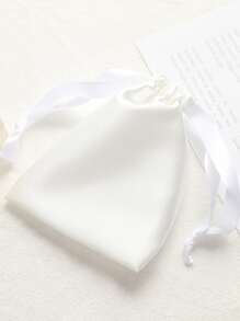 1pc Solid Color Eye Cover With 1pc Storage Bag - White - View 3