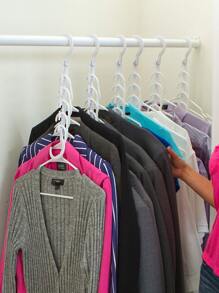 1pc Hangable White Adjustable Multifunctional Clothes Hook - White - View 1