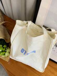 Letter Graphic Shopper Bag