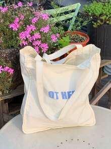 Letter Graphic Shopper Bag