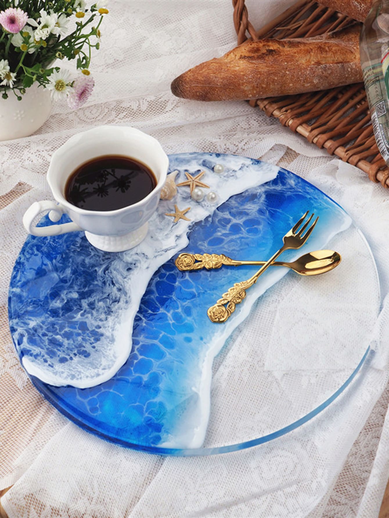 1 cái Khuôn silicon thiết kế khay DIY, Khuôn silicon hình tròn màu trắng đơn giản cho DIY - trắng - Xem 1