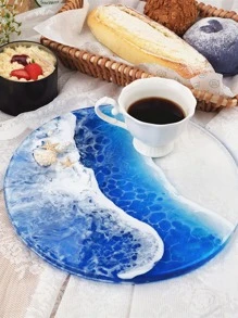 1 件托盘设计 DIY 硅胶模具，简易白色圆形硅胶模具，适合 DIY - 白色 - 查看 5