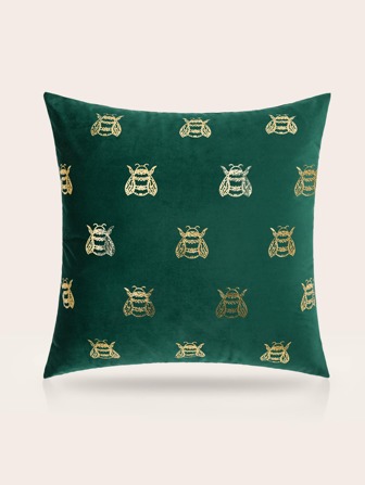 1入組禮品簡約風絲絨鍍金沙發基本款靠墊套不附帶墊芯