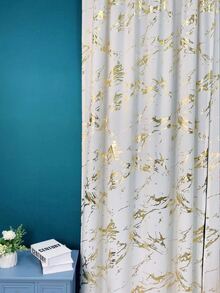 大理石紋樣式單片窗簾 - 白色 - 查看 5