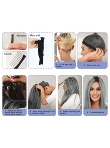 Tóc giả tổng hợp Cosplay dài bện - Màu xanh lam - Xem 7