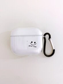 1pc Letter Graphic Clear Phone Case & 1pc Case Compatible With Airpods Pro Compatible With iPhone15/15Plus/15Pro/15Promax - Black - View 6