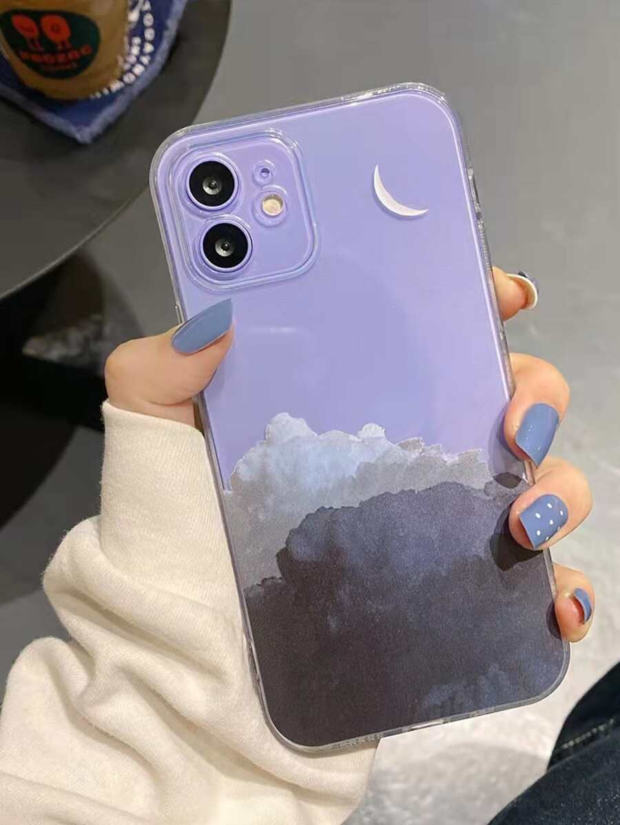Vỏ điện thoại trong suốt của Moon & Clouds - Nhiều màu - Xem 1