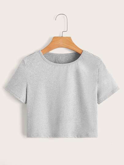 Solid Crop Tee