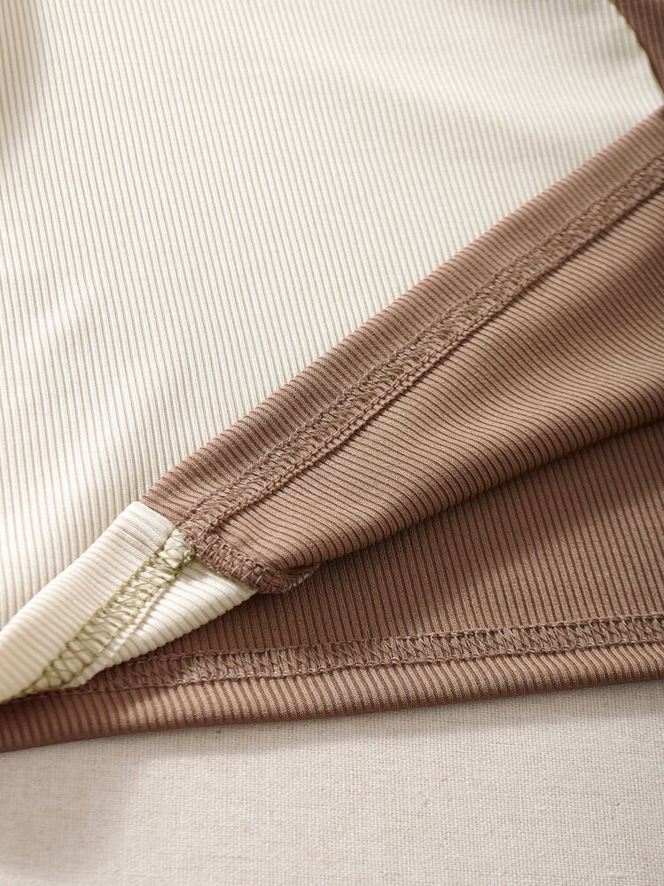 SHEIN Unity 撞色條紋針織背心上衣 - 彩色 - 查看 6