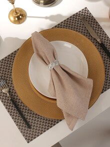 2 chiếc vòng khăn ăn kim loại - Bạc - Xem 3