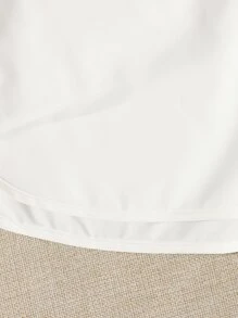 Swim Basics Summer Beach Tie Front Beach Shorts - White - View 4