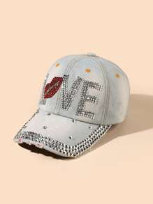 水鑽字母裝飾棒球帽